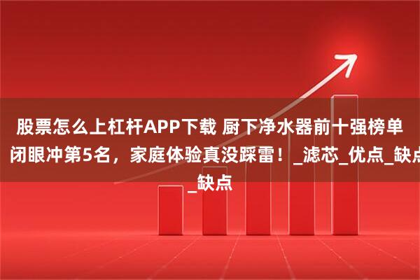 股票怎么上杠杆APP下载 厨下净水器前十强榜单！闭眼冲第5名，家庭体验真没踩雷！_滤芯_优点_缺点