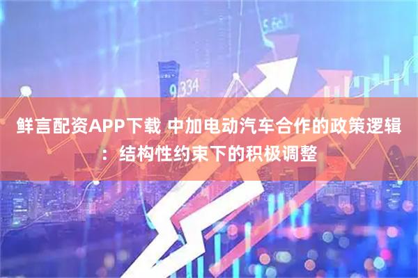 鲜言配资APP下载 中加电动汽车合作的政策逻辑：结构性约束下的积极调整