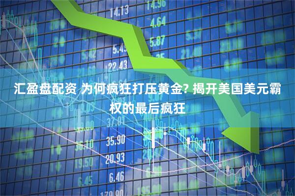 汇盈盘配资 为何疯狂打压黄金? 揭开美国美元霸权的最后疯狂